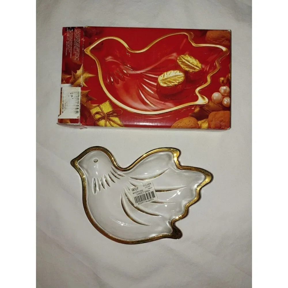 Mikasa Golden Dove Gold Trim Candy Dish